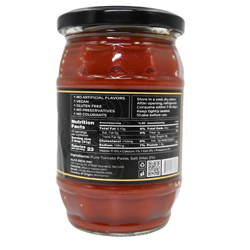 Alfa Rich Clean Label Double Concentrated Tomato Paste 11 Oz (310 gr)