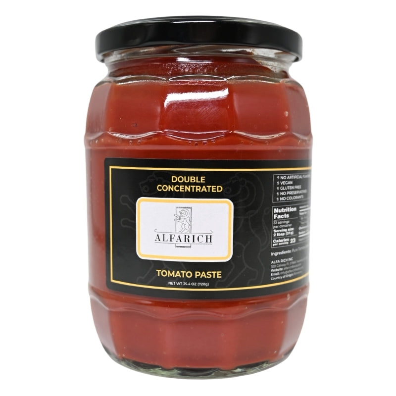 Alfa Rich Clean Label Double Concentrated Tomato Paste 25.4 Oz (720 gr)